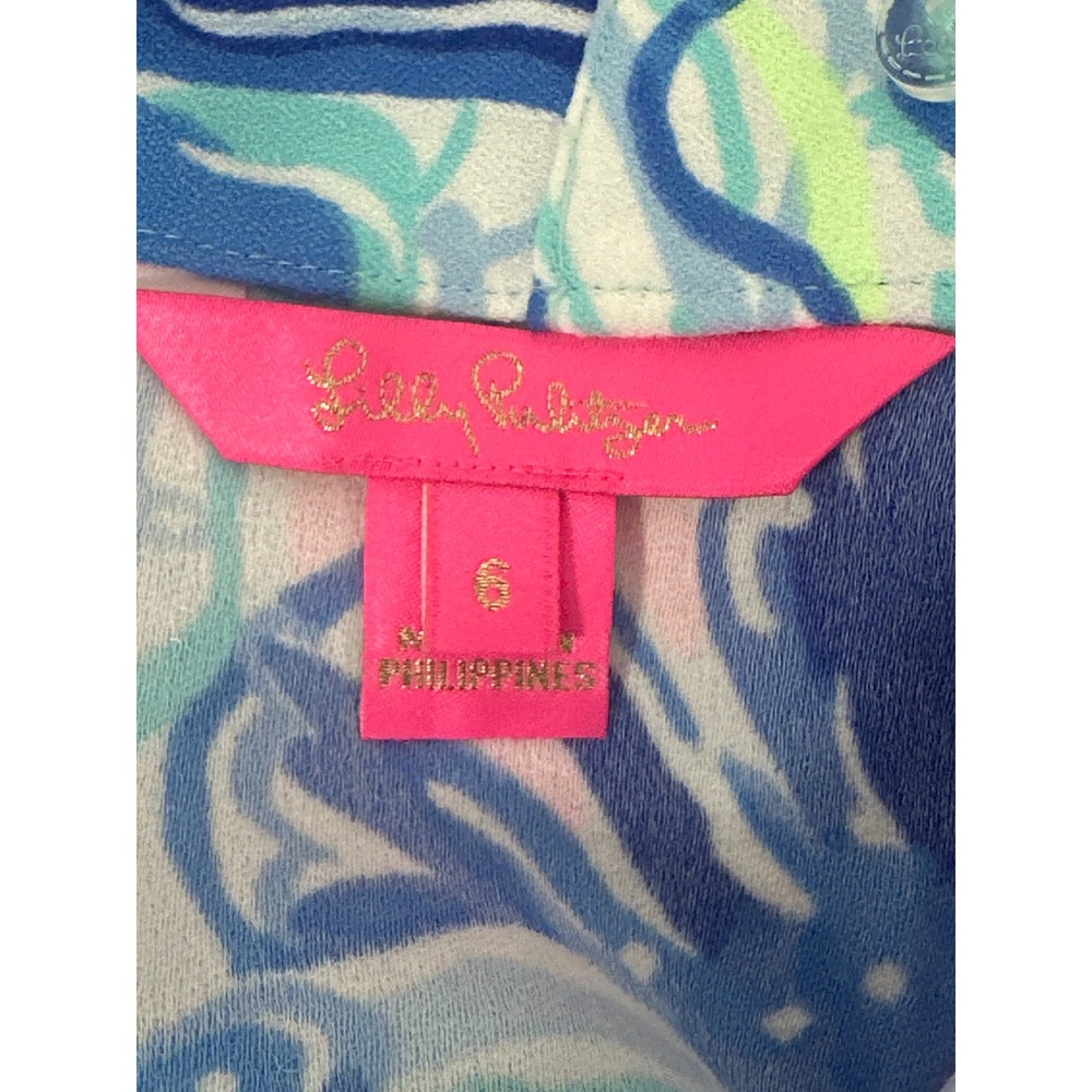 NWOT Lilly Pulitzer Tasely Jumpsuit  Saltwater Blue Shade Seekers Size 6 women's - Picture 11 of 16